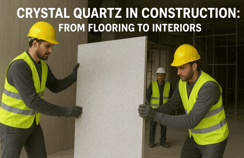 Crystal Quartz used in modern construction for durable flooring and elegant interior finishes by Silcol